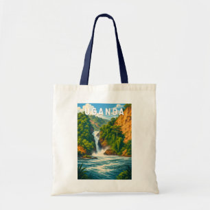 Uganda Illustration Reise Kunst Vintage Tragetasche