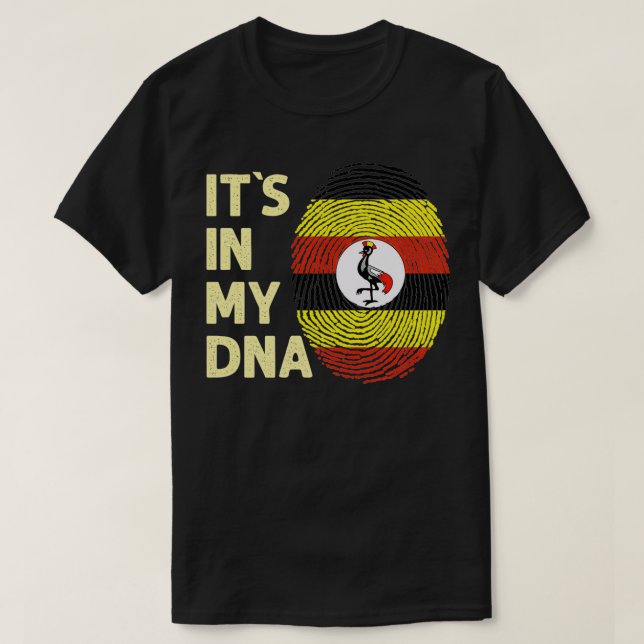Uganda in meinem DNA Ugandan Flag Team Uganda Redn T-Shirt (Design vorne)