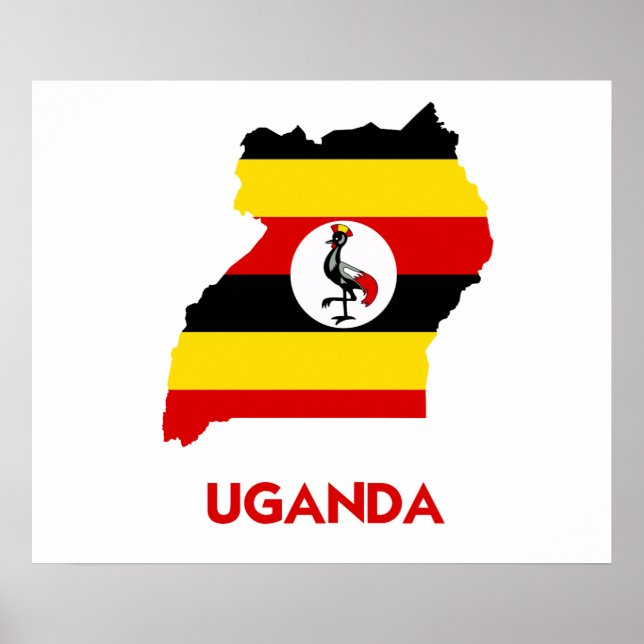 UGANDA MAP POSTER (Vorne)