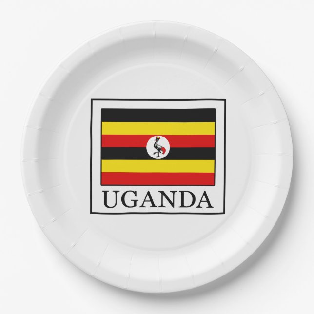 Uganda Pappteller (Vorderseite)