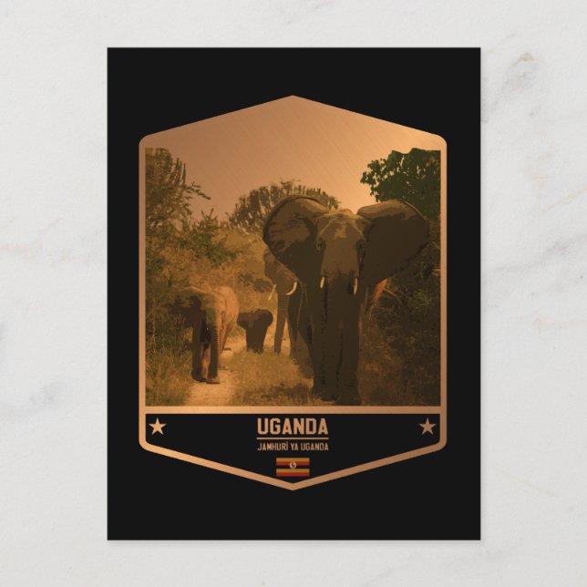 Uganda Postkarte (Vorderseite)
