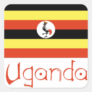 Uganda Quadratischer Aufkleber
