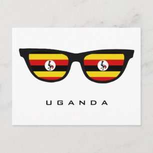 Uganda Shades benutzerdefinierte Text- und Farbpos Postkarte