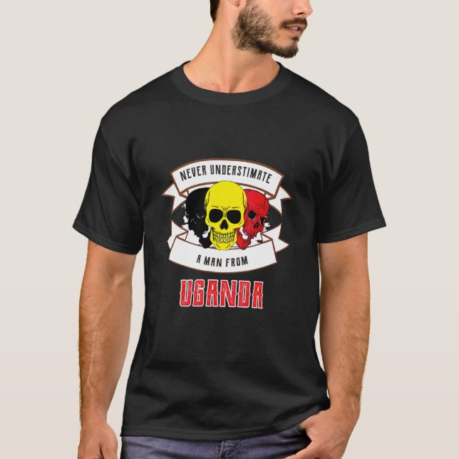 Uganda Unterschätze nie T-Shirt (Vorderseite)