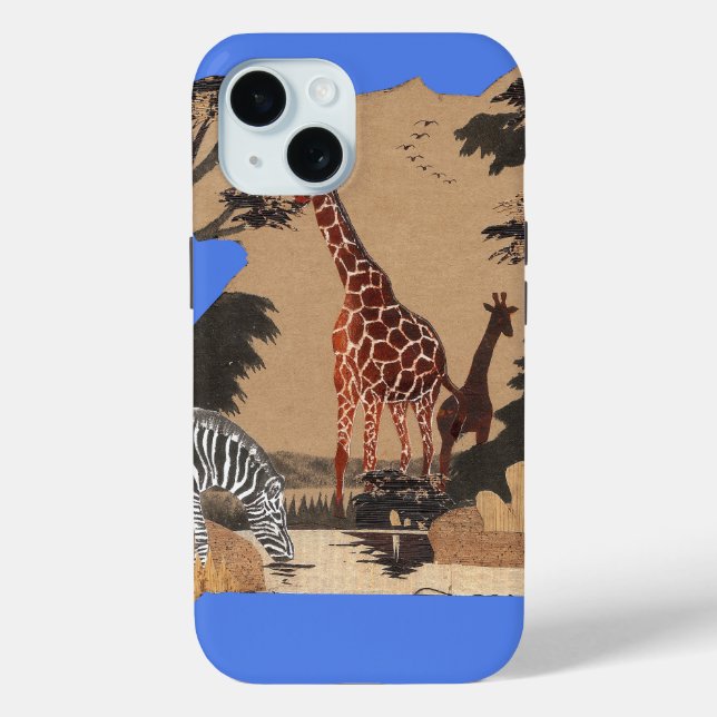 Uganda Wildlife Karte Case-Mate iPhone Hülle (Rückseite)