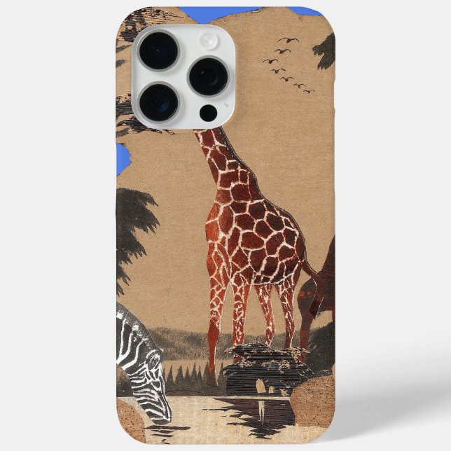 Uganda Wildlife Karte Case-Mate iPhone Hülle (Rückseite)