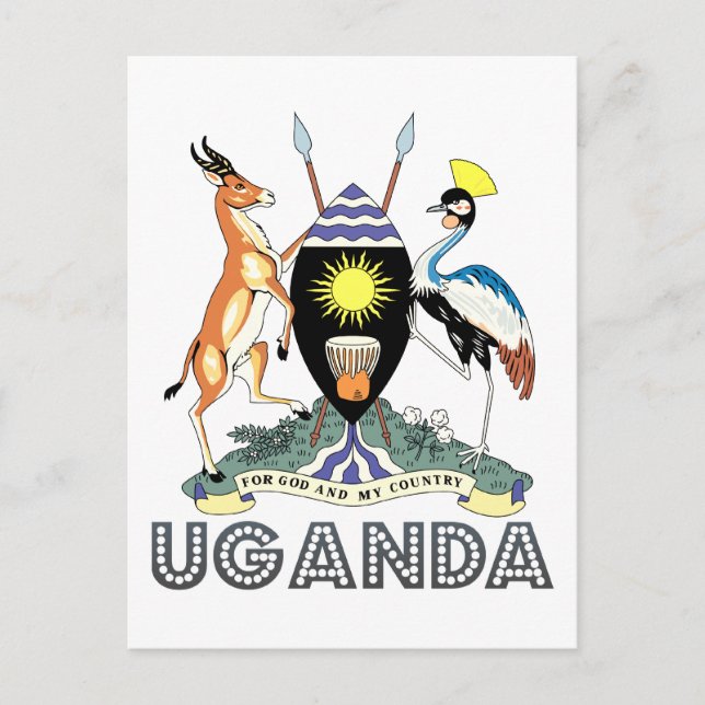 Ugandan Emblem Postkarte (Vorderseite)