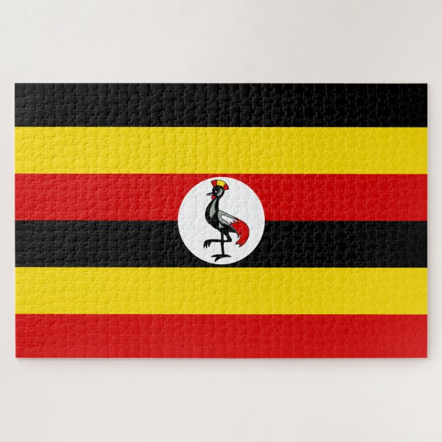 Ugandan-Flagge Puzzle (Horizontal)