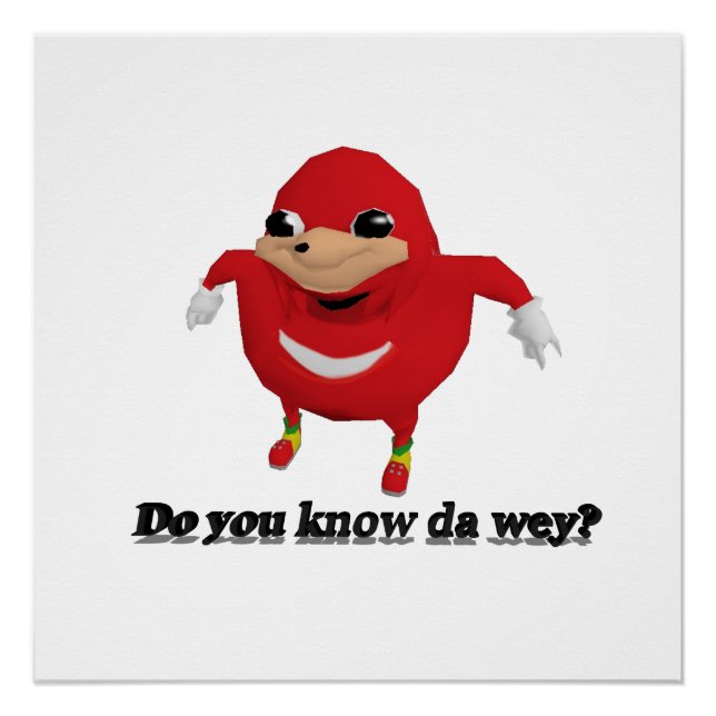 Ugandan Knuckles Warrior Poster (Vorderseite)