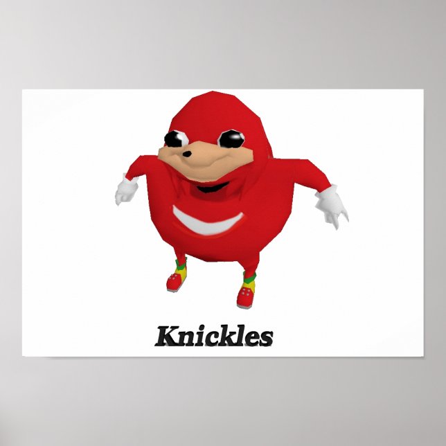 Ugandan Knuckles Warrior Poster (Vorne)