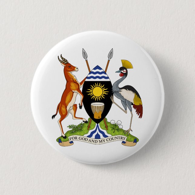 Ugandas-Emblem Button (Vorderseite)