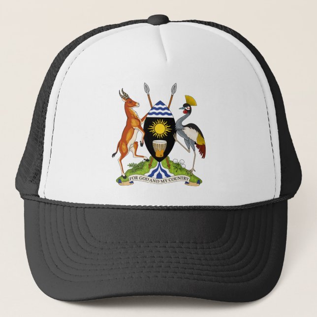 Ugandas-Emblem Truckerkappe (Vorderseite)