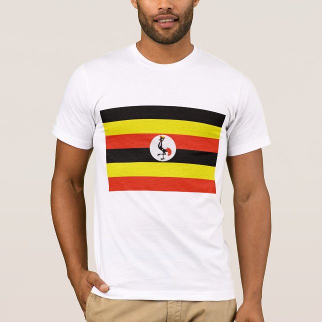 Ugandas Flagge T-Shirt (Vorderseite)