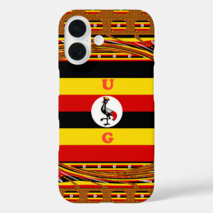 Ugandas Heartbeat: Eine Symphonie von Symbolfarben iPhone 16 Hülle