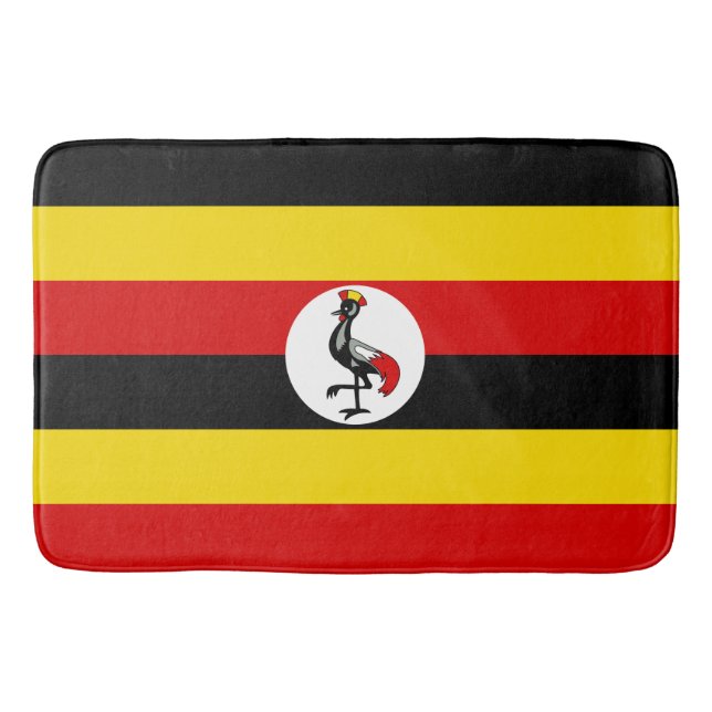 Ugandische Flagge (Uganda) Badematte (Vorderseite)