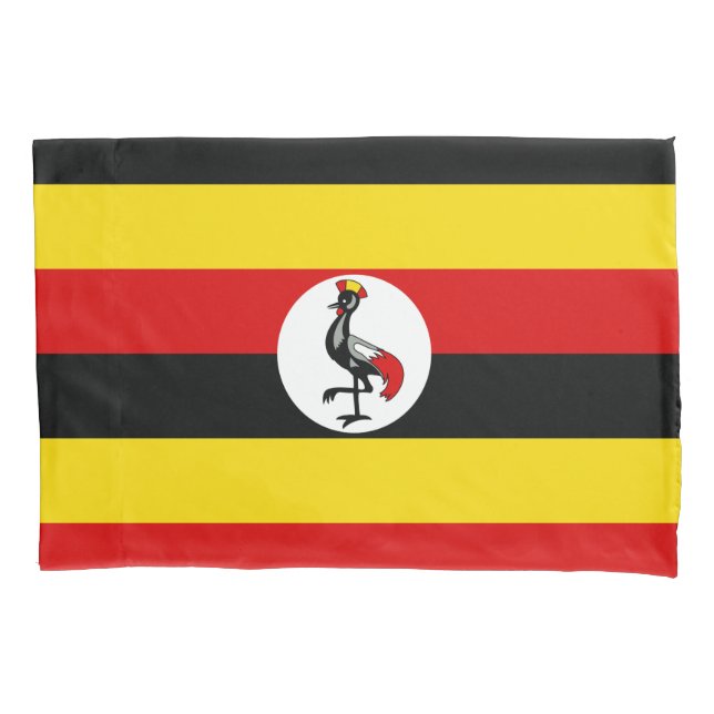 Ugandische Flagge (Uganda) Kissenbezug (Vorderseite)