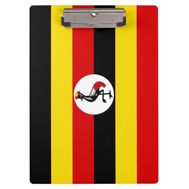 Ugandische Flagge (Uganda) Klemmbrett (Vorderseite)