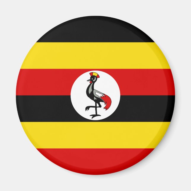 Ugandische Flagge (Uganda) Magnet (Vorne)