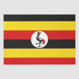 Ugandische Flagge (Uganda) Seidenpapier