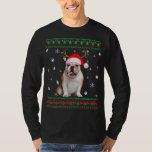 Ugater Sweater Christmas English Bulldog Dog Santa T-Shirt<br><div class="desc">Ugly Sweater Christmas English Bulldog Dog Santa Reindeer</div>
