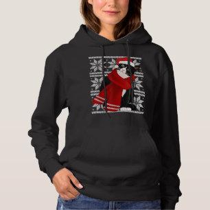 Ugg Christmas Black Cat Weihnachtsmannmütze Scarf  Hoodie