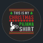 Ugg Christmas Pajama Motocross Motorrad Bike Gi Runder Aufkleber<br><div class="desc">Dieses "Ugly Christmas Pajama Motocross Motorrad Geschenk" Grafikdesign ist ein perfektes Geschenk für Männer,  Frauen,  Kinder und für alle motocross Fans oder Motorradfahrer da draußen! Auch ein ideales Geschenk zu Weihnachten oder Geburtstag,  und alle Geschenke Anlässe!</div>