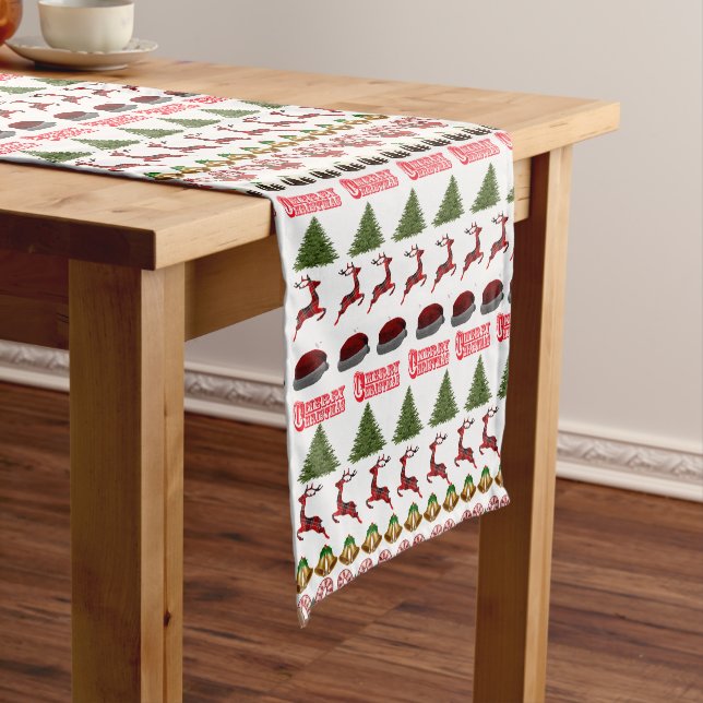 Ugg Christmas Pattern Table Runner, Kurzer Tischläufer (Beispiel)