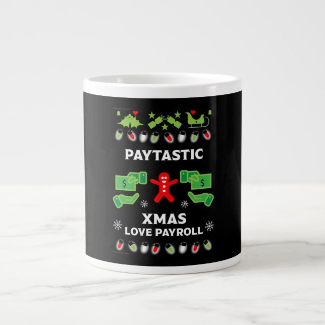 Ugg Christmas Payroll Office Party Jumbo-Tasse (Vorderseite)
