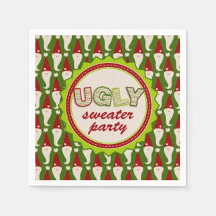 Ugg Christmas Santa Sweater Cocktail Napkins Serviette