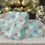 Ugg Christmas Sweater Blue Holiday Wrapping Paper Geschenkpapier<br><div class="desc">Karo in EmmyINK's Ugly Sweater Party Kollektion für zusätzlich koordinierendes Dekor und Packmaterial im Party!</div>
