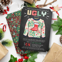 Ugg Christmas Sweater Chalkboard Holiday Party
