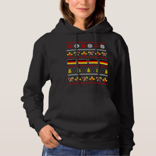Ugg Christmas Sweater Germany Flag, USA Half Germ Hoodie