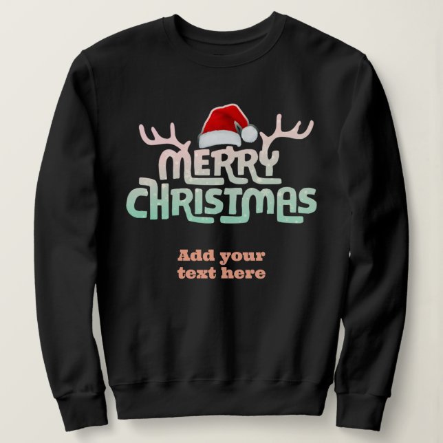 Ugg Christmas Sweater Holiday Personalisierter Tex Sweatshirt (Design vorne)