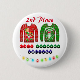 Ugg Christmas Sweater Party 2. Platz Gewinner Button