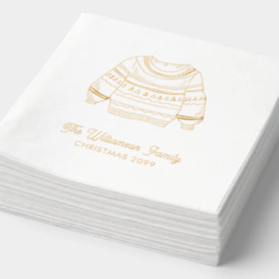 Ugg Christmas Sweater Party Custom Family Napkins Servietten Mit Folie