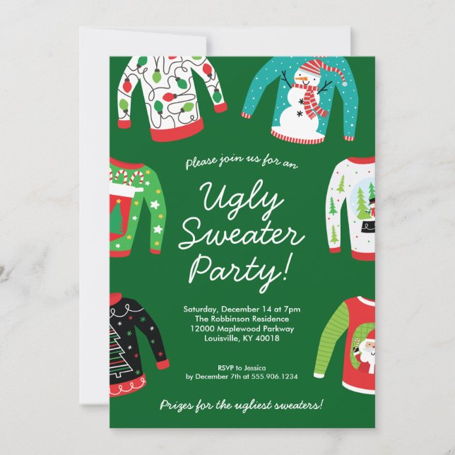 Ugg Christmas Sweater Party Einladung (Vorderseite)