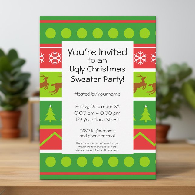 Ugg Christmas Sweater Party Einladung (Unique Invitation)