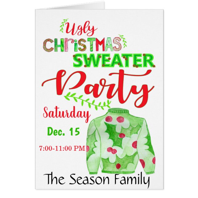 Ugg Christmas Sweater Party Einladung (Vorne)