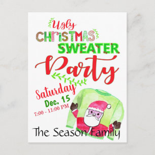 Ugg Christmas Sweater Party Einladung Postkarte