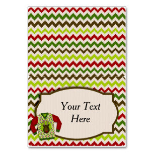 Ugg Christmas Sweater Party Food Zelt Card Tischnummer