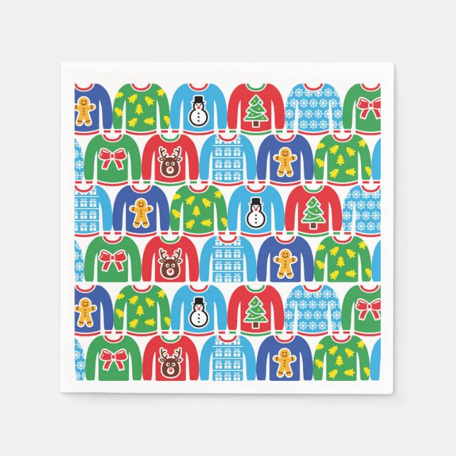 Ugg Christmas Sweater Party Holiday Xmas Party Na Serviette (Vorderseite)
