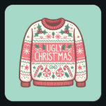 Ugg Christmas Sweater Party Quadratischer Aufkleber<br><div class="desc">Weihnachts-Pullover-Aufkleber können verschiedenen Gegenständen und Anlässen eine festliche und spielerische Touch hinzufügen. Hier sind ein paar kreative Verwendungsmöglichkeiten: Weihnachtskarten: Verbessern Sie Ihre Weihnachtskarten mit diesen lustigen Aufklebern, die jedes einzelne einzigartig und voller Feiertagsstimmung machen. Geschenkverpackung: Dekorieren Sie Ihre Geschenke mit Weihnachts-Pullover-Aufklebern für eine besondere und personalisierte Touch. Party Einladungen: Fügen...</div>
