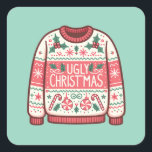 Ugg Christmas Sweater Party Quadratischer Aufkleber<br><div class="desc">Weihnachts-Pullover-Aufkleber können verschiedenen Gegenständen und Anlässen eine festliche und spielerische Touch hinzufügen. Hier sind ein paar kreative Verwendungsmöglichkeiten: Weihnachtskarten: Verbessern Sie Ihre Weihnachtskarten mit diesen lustigen Aufklebern, die jedes einzelne einzigartig und voller Feiertagsstimmung machen. Geschenkverpackung: Dekorieren Sie Ihre Geschenke mit Weihnachts-Pullover-Aufklebern für eine besondere und personalisierte Touch. Party Einladungen: Fügen...</div>