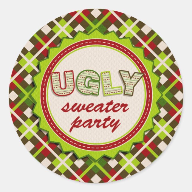 Ugg Christmas Sweater Party Sticker (Vorderseite)