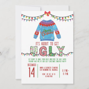 Ugg Christmas Sweater Party Tacky Holiday Party Einladung