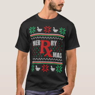 Ugg Christmas Sweater Pharmacy Tech Merry Xmas Ph T-Shirt