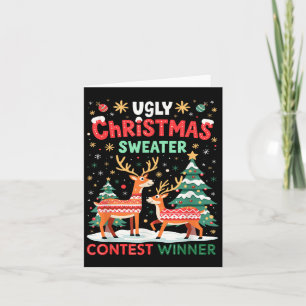 Ugg Christmas Sweater Rentier Contest Gewinner Hol Karte