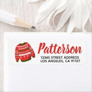 Ugg Christmas Sweater Rücksendeadresse Label