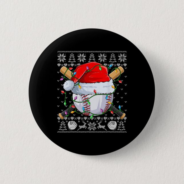 Ugg Christmas Sweater S Men Boys Kids Baseball Pl Button (Vorderseite)