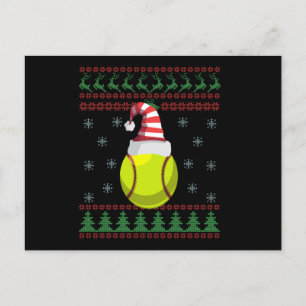 Ugg Christmas Sweater Softball Sport Liebhaber Ges Postkarte